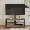 TV-Schrank mit TV-Ständer, MDF & Metall, höhenverstellbar, 116 x 42 x 125 cm, Braun Bild 1