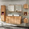 Badezimmer Regal Skelbolu 27x25x21 cm Eiche [en. casa] Bild 3
