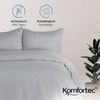 Komfortec Deluxe Bettwäsche 200x200 3 teilig Grau - Bettbezug 200x200 Set mit Kissenbezüge, Bettwäsche-Sets 200x200 aus Mikrofaser mit Reißverschluss Weich und Bügelfrei, Grau Bild 3
