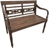 LebensWohnArt Sitzbank Massive Teakholz Sitzbank CHRISTOS 100cm brown Outdoor Gartenbank Bild 4