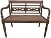 LebensWohnArt Sitzbank Massive Teakholz Sitzbank CHRISTOS 100cm brown Outdoor Gartenbank Bild 3