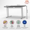 Rheinland Möbel Statio Schreibtisch 120x80 cm höhenverstellbar ±10 mm in Graphit – ergonomischer Bürotisch für Homeoffice & Büro, gerader Fuß, Kabelwanne, einfache Montage, FSC® zertifiziert Bild 3