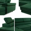 Ecksofa Torezio Bis mit Bettkasten, Schlaffunktion und Einstellbare Kopfstützen (Farbe: Soft 029 + Lux 05, Seite: Rechts) Bild 4
