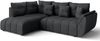 AX LIVING Couch mit Bettfunktion Ecksofa dunkelgrau Corleone in L Form Bild 2