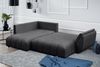AX LIVING Couch mit Bettfunktion Ecksofa dunkelgrau Corleone in L Form Bild 4