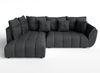AX LIVING Couch mit Bettfunktion Ecksofa dunkelgrau Corleone in L Form Bild 5