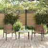 vidaXL Gartenstuhl 2 pcs Braun 78 x 55,5 x 75,5 cm Poly-Rattan 42004143 Bild 3
