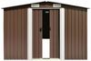 vidaXL Gerätehaus Braun 257x779x181 cm Verzinkter Stahl 47035 Bild 3