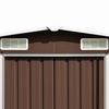 vidaXL Gerätehaus Braun 257x779x181 cm Verzinkter Stahl 47035 Bild 5