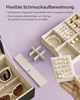 Songmics Schmuckkasten, 2 Ebenen, Schmuckkasten mit Griff, Schmuckbox Bild 5