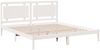 vidaXL Massivholzbett Extra Lang ohne Matratze Weiß 200x210 cm 3309194 Bild 3