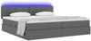 vidaXL LED-Speicherbett mit Matratze Dunkelgrau 200 x 200 cm Stoff 3371167 Bild 3