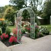 DanDiBo Rosenbogen Metall Verzinkt Massiv 140 cm Torbogen 96519 Wetterfest Rundbogen Volleisen Rankhilfe Gartenbogen Feuerverzinkt Bild 5