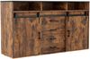 HOMAVO Sideboard HG1 kommode mit Schiebetüren & 4 Schubladen – 140 cm (FSC®, viel Stauraum, pflegeleicht), für Wohnzimmer Schlafzimmer Büro Flur Bild 5
