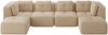 Modulares Ecksofa aus Cord, flexibel kombinierbar, 386 x 177 x 69 cm, beige Bild 5
