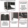 Aluminium Lounge-Gartenliege HWC-M63b, XL Sonnenliege Daybed, 10cm-Polster 200cm ~ weiß Polster creme Bild 2