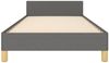 Bettgestell mit Kopfteil Dunkelgrau 90x200 cm Stoff [347384] Bild 5