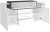 Dmora Kommode Arbon, Küchen-Sideboard mit 3 Türen und 3 Schubladen, Wohnzimmer-Buffet, 100 % Made in Italy, 160 x 45 x 86 cm, glänzendes Weiß und Schiefer, Bild 4