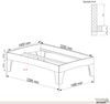 Holzbett (Fichte) "Rosi" 140 x 220 cm 58 cm ohne Kopfteil Massivholzbett Bett Bild 5