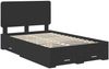 vidaXL Bettrahmen mit Kopfteil Schwarz 135 x 190 cm Holzwerkstoff 3412793 Bild 4