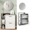 Schuhkipper Orlando Beton 2 Teile, mit Spiegel Vicco Bild 2