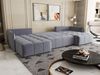 Wohnlandschaft Schlafsofa Sofa TREVISO Stoff Monolith Hellblau Bild 2