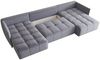 Wohnlandschaft Schlafsofa Sofa TREVISO Stoff Monolith Hellblau Bild 3