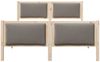 vidaXL Bettrahmen mit Kopfteil Taupe 150 x 200 cm Stoff 3394261 Bild 5
