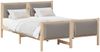 vidaXL Bettrahmen mit Kopfteil Taupe 150 x 200 cm Stoff 3394261 Bild 2