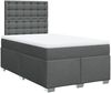 vidaXL Boxspringbett mit Matratze Dunkelgrau 120x200 cm Stoff 3292770 Bild 3