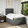 vidaXL Boxspringbett mit Matratze Dunkelgrau 120x200 cm Stoff 3292770 Bild 4