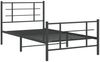 vidaXL Bettgestell mit Kopf- und Fußteil Metall Schwarz 100x200 cm 355574 Bild 3