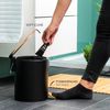 Mülleimer mit Bambus-Deckel, Bad-Abfalleimer mit Soft-Close, 5 l, schwarz Bild 5