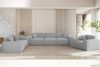 Sofa Designersofa CELES PREMIUM 2-Sitzer in Stoff Sven Hellgrau Bild 2