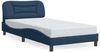 vidaXL Bettgestell mit LED ohne Matratze "Hvar" Blau 100x200 cm Stoff 3213689 Bild 5