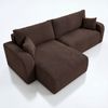 Wohnero24 Habana XL Ecksofa 279x153 cm mit Schlaffunktion 235x133 cm – Große Wohnlandschaft L-Form – Eckcouch mit Bettkasten – Cord Braun Sofa XL – Universal Montierbar Bild 2
