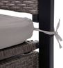 Mendler 'HWC-F39' 3er Sitzbank mit Staufach, Poly-Rattan, Grau-Meliert/Beige Bild 5