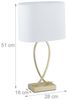 Goldene Tischlampe mit Stoffschirm 10038879 Bild 4