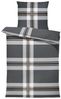 One Home Bettwäsche Winter Gestreift Modern, Biber, 2 teilig, kariert streifen, kuschelig warme weiche Baumwolle Flanell Bild 4