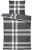 One Home Bettwäsche Winter Gestreift Modern, Biber, 2 teilig, kariert streifen, kuschelig warme weiche Baumwolle Flanell Bild 5