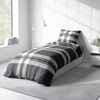 One Home Bettwäsche Winter Gestreift Modern, Biber, 2 teilig, kariert streifen, kuschelig warme weiche Baumwolle Flanell Bild 2