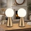 2er Set LED Tischleuchte, kupfer, Touch, Dimmbar, H 23,5 cm Bild 4