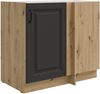 Eckunterschrank 105cm Stilo Grau Eiche Artisan Küchenzeile Küchenblock Küche Bild 5