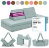 Linodino Kindersofa Spielsofa I aus Schaumstoff Bausteine I Spielcouch für Kinder, Wasserfeste Unterbezüge, Waschbare Chenille Bezüge 30° Bild 4