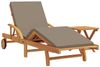 Sonnenliege 2 pcs, Gartenliege Taupe 200 x 67 x 84 cm Massivholz Akazie Bild 2