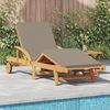 Sonnenliege 2 pcs, Gartenliege Taupe 200 x 67 x 84 cm Massivholz Akazie Bild 1