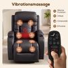 HOMCOM Massagesessel 8 Vibrationspunkte, 3 Modi (Relaxsessel, 1-St, Fernsehsessel), Massage- und Wärmefunktion, Hellgrau Bild 3