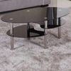 HOOZ Couchtisch HOOZ Couchtisch 98x55cm mit Ablage in schwarz Glas (Wohnzimmertisch, perfekt als Beistelltisch), Tischplatte Schwarz mit Ablage in Schwarz Bild 2