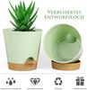 6er Set Selbstbewässernde Blumentöpfe 15.2cm Grün mit Bewässerungssystem Bild 5
