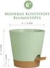 6er Set Selbstbewässernde Blumentöpfe 15.2cm Grün mit Bewässerungssystem Bild 4